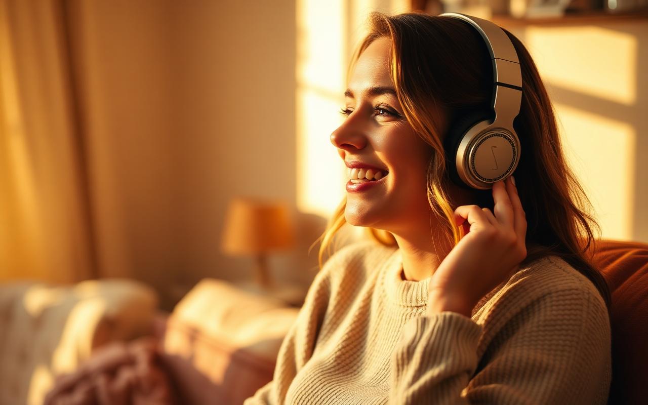 Casal ouvindo uma música personalizada juntos